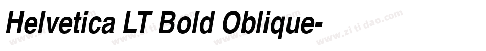 Helvetica LT Bold Oblique字体转换